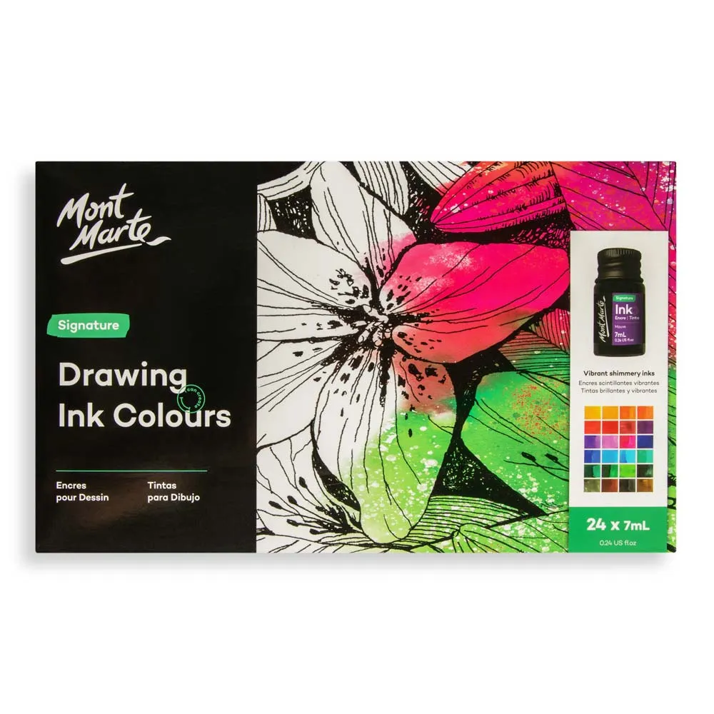 Drawing Ink Colours Signature 24pc x 7ml (0.24 US fl.oz)