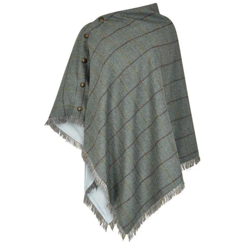 Dubarry Hazelwood Ladies Tweed Poncho - Sorrel