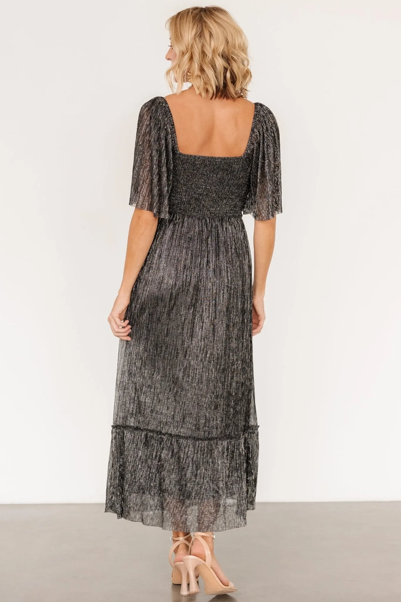 Elea Shimmer Dress | Black