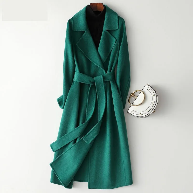 Elisie Woolen Belted Maxi Coats - 6 Colors