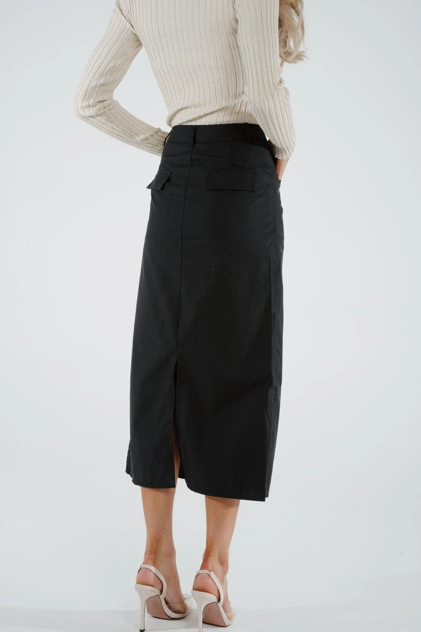 Elsa Midi Skirt In Black