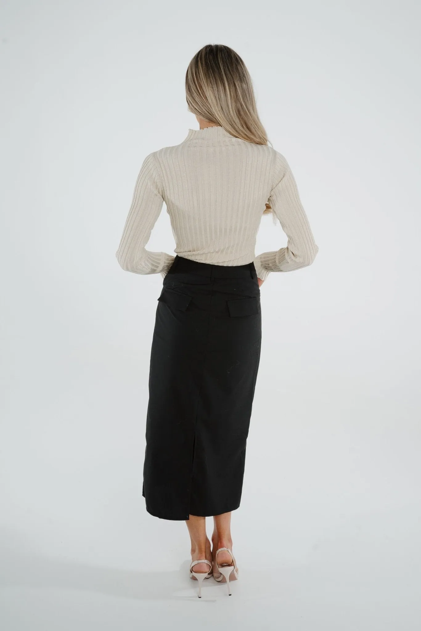 Elsa Midi Skirt In Black