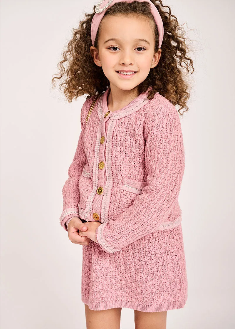 Eugenie Knitted Jacket Tea Rose