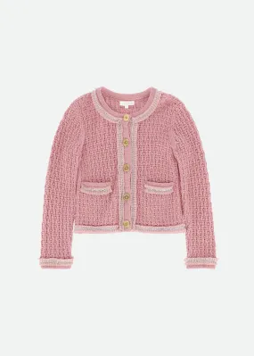 Eugenie Knitted Jacket Tea Rose