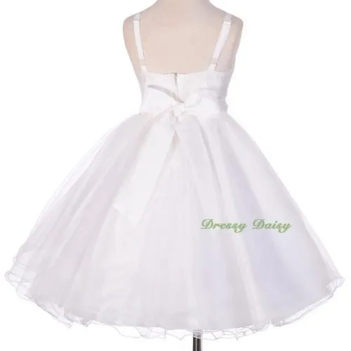 FG285 Girls Pearl Diamante Embroideries Flower Girl Dresses Pageant Dress Size 2-8