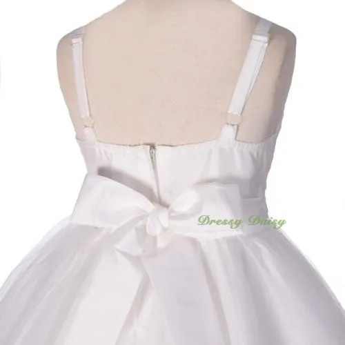 FG285 Girls Pearl Diamante Embroideries Flower Girl Dresses Pageant Dress Size 2-8