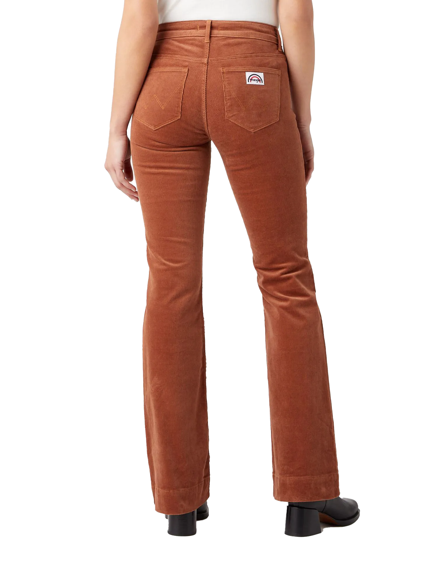 Flare Trousers in Pony Brown