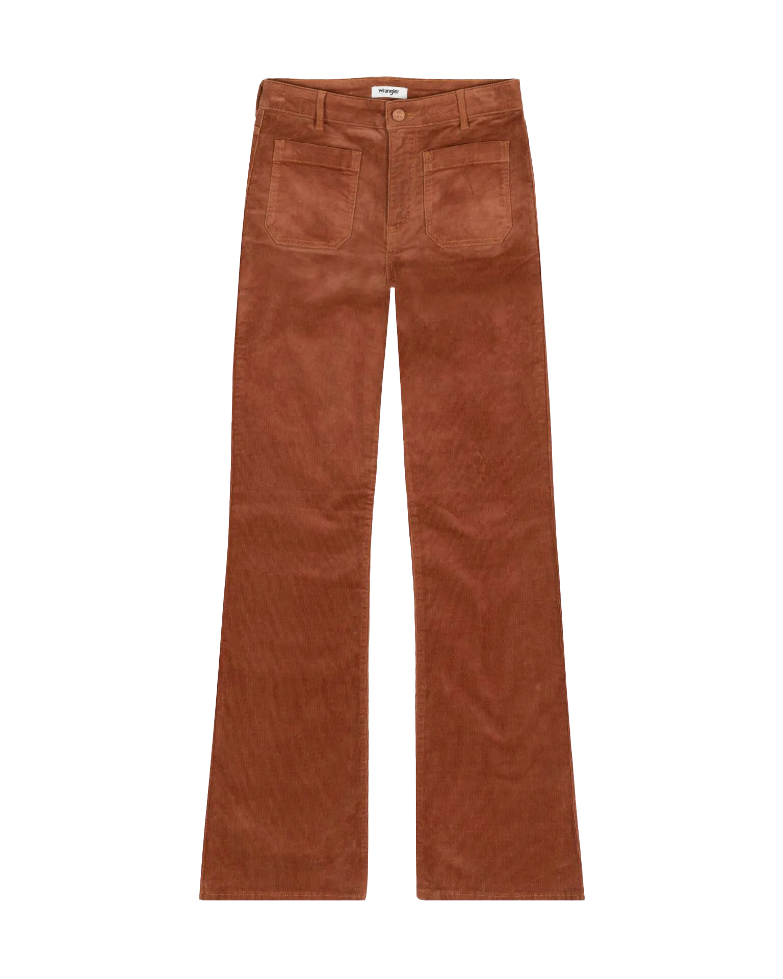 Flare Trousers in Pony Brown