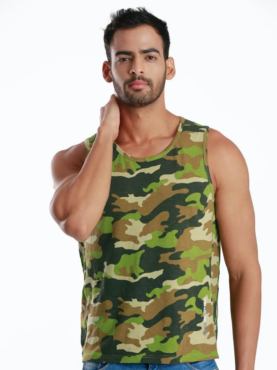 Full Camo Active Fit Camo Printed Organic Bamboo Vest (Pack Of 1)