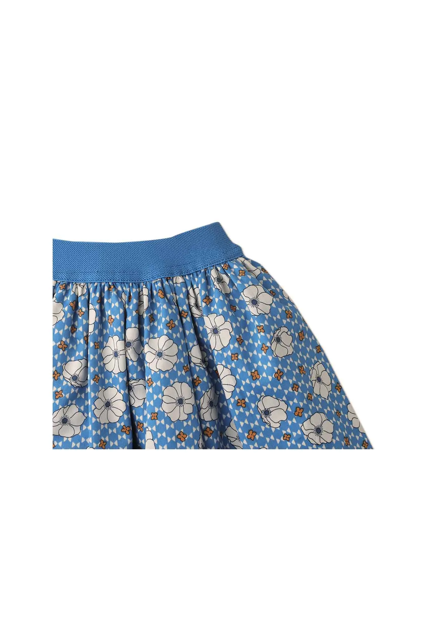 Gingersnaps Retro Floral Skirt W/ Lurex Waistband