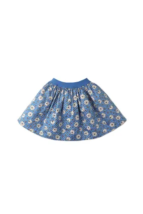 Gingersnaps Retro Floral Skirt W/ Lurex Waistband