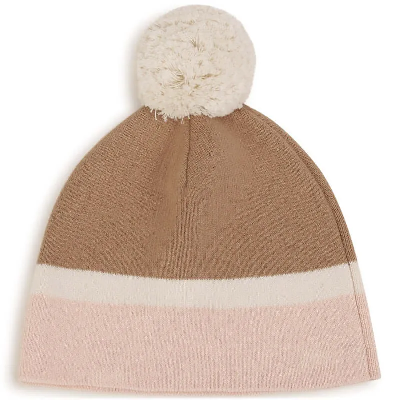 Girls Camel Knit Hat