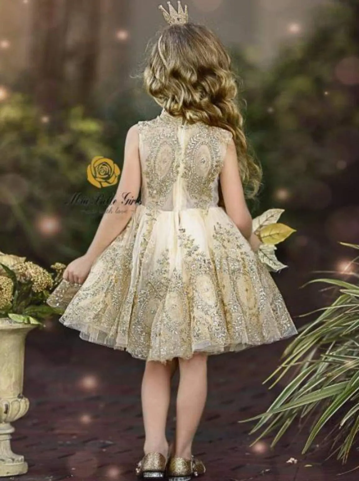 Glittering Gold Special Occasion Dress