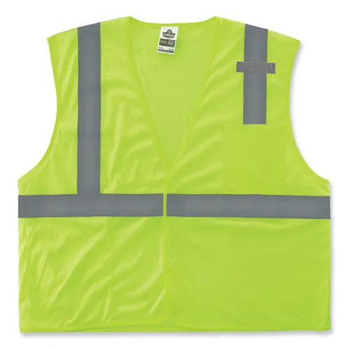 Glowear 8210hl-s Single Size Class 2 Economy Mesh Vest, Polyester, X-large, Lime, Ships In 1-3 Business Days