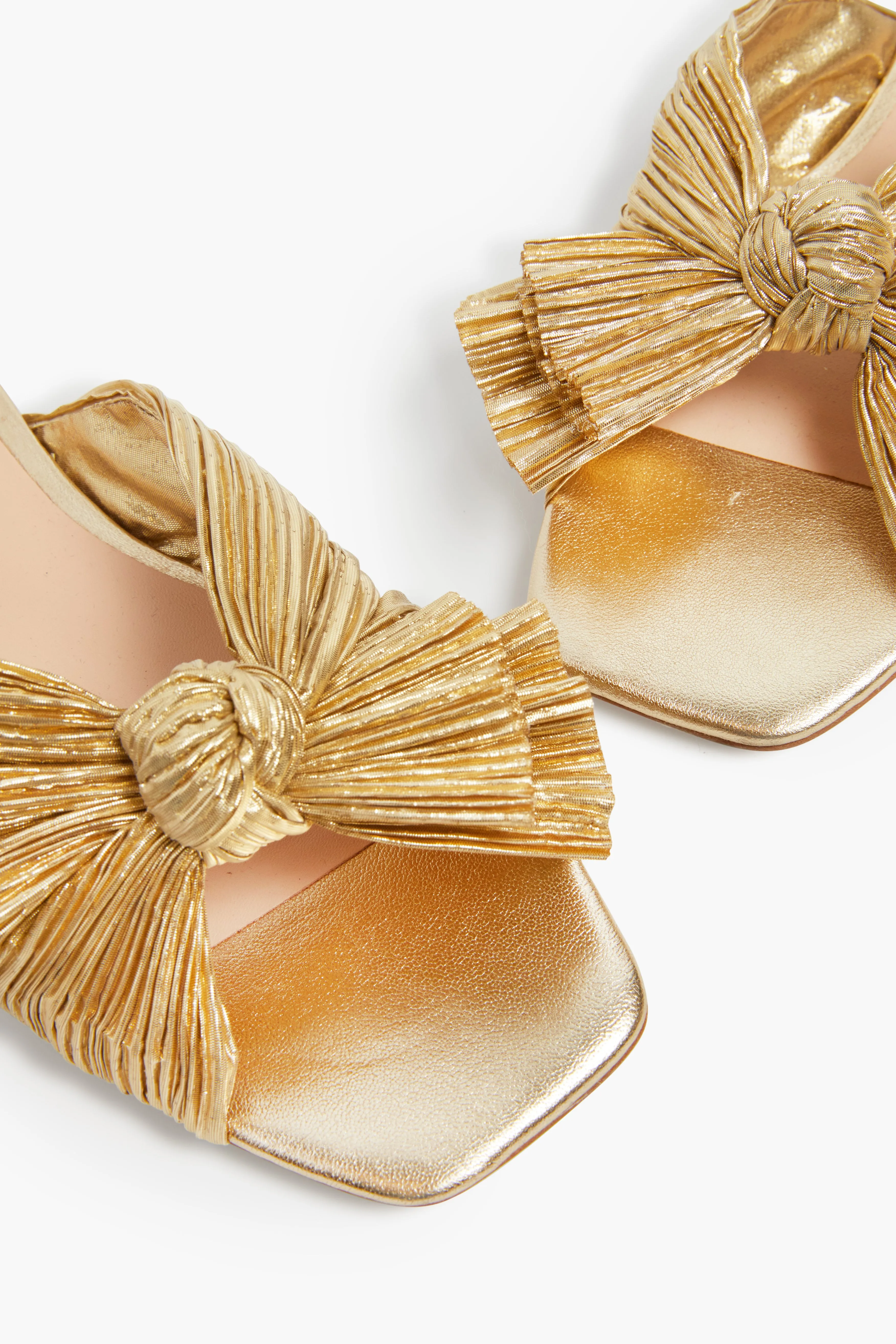 Gold Daphne Knot Flat Sandal