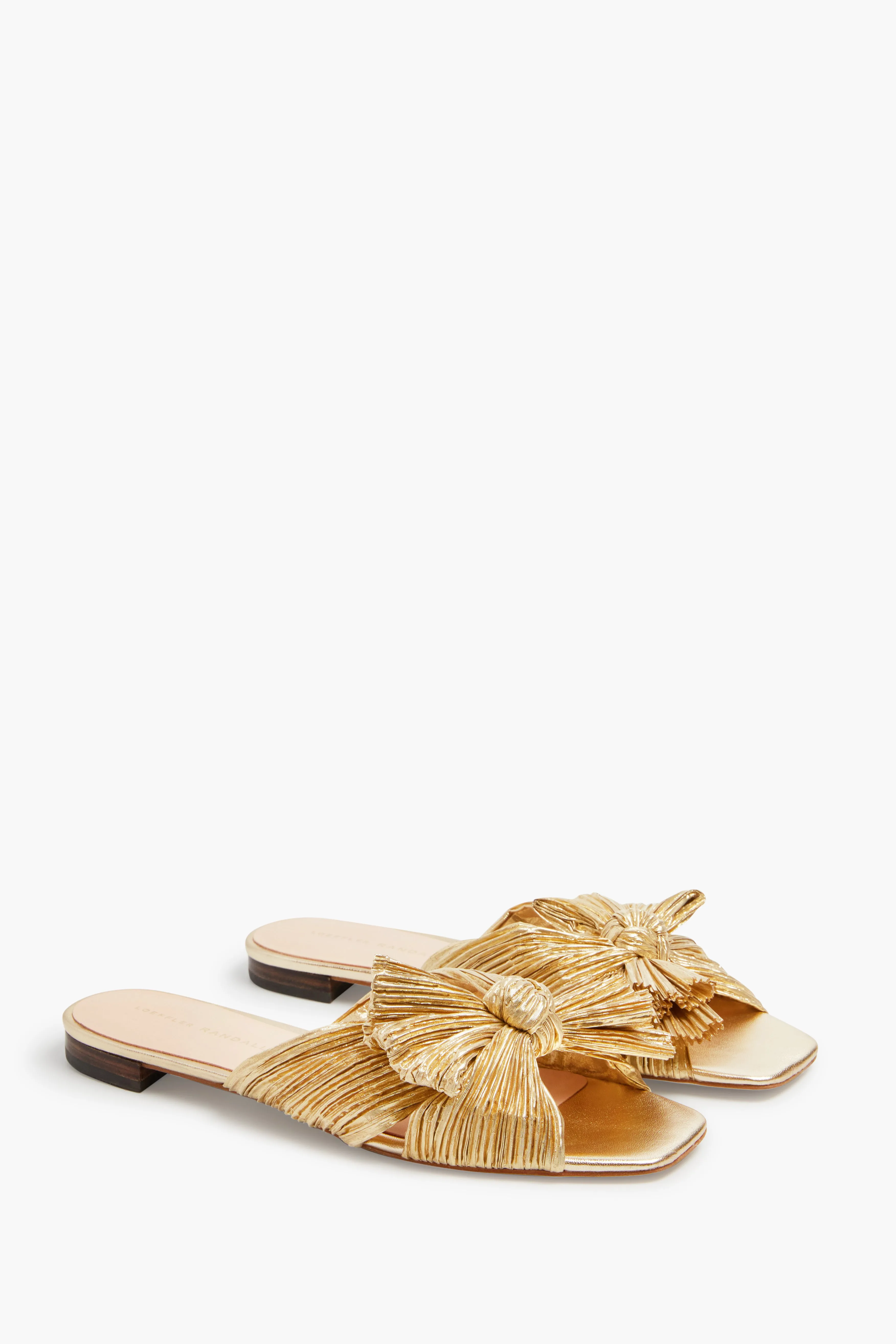 Gold Daphne Knot Flat Sandal