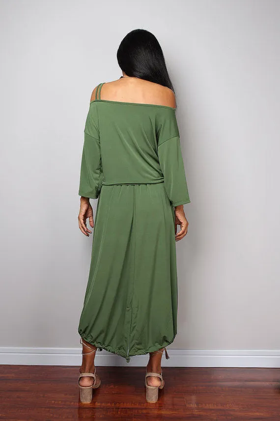 Green Two piece dress, green skirt and matching top, 2 piece set dress : Street Soul Collection no 2