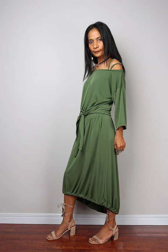 Green Two piece dress, green skirt and matching top, 2 piece set dress : Street Soul Collection no 2