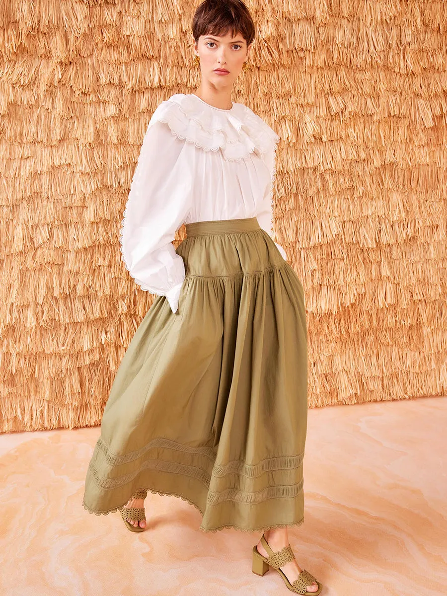 Harlow Skirt in Lichen