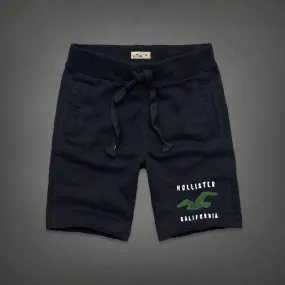 Hollister California Men's Short Navy Blue Designer