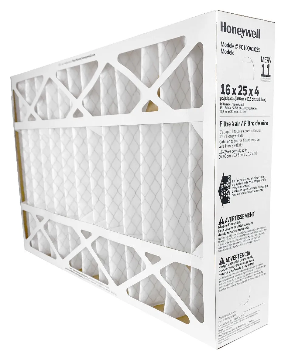 Honeywell FC100A1029 - Pleated Air Filter 16" x 25" x 4" MERV 11