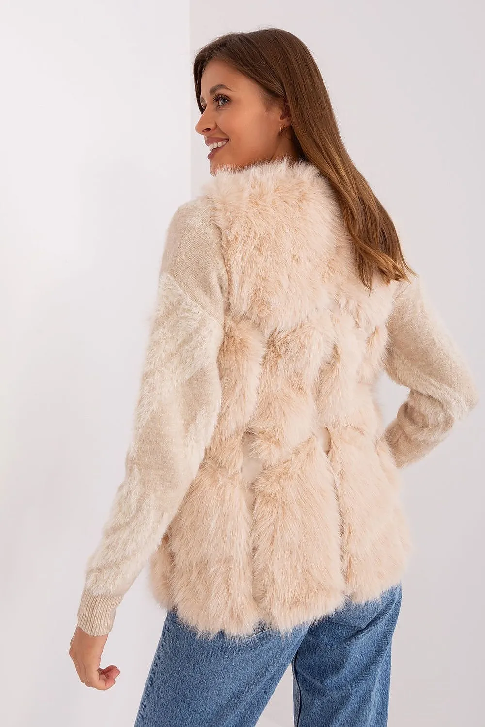 Hook Closure Plush Furry Vest