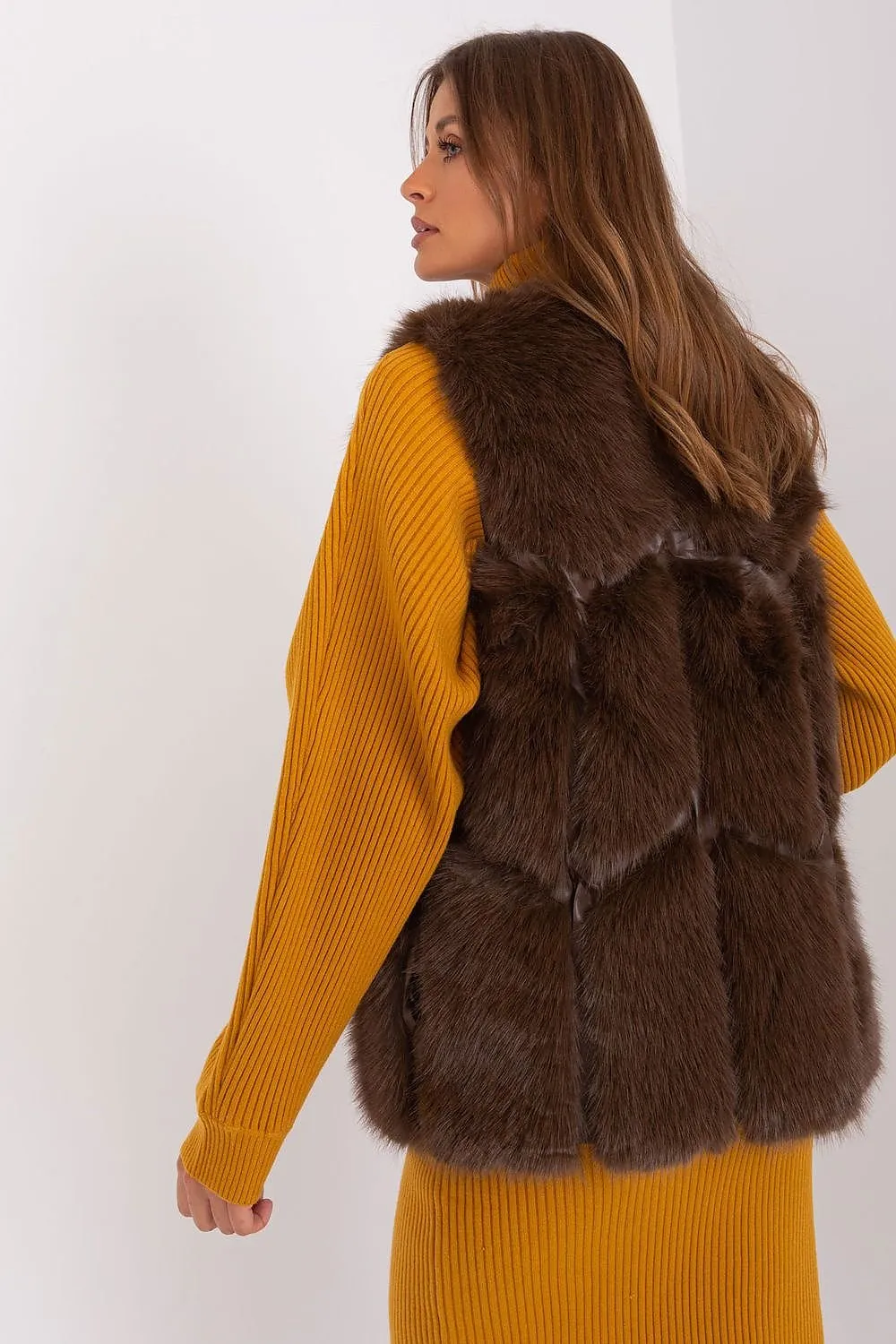 Hook Closure Plush Furry Vest