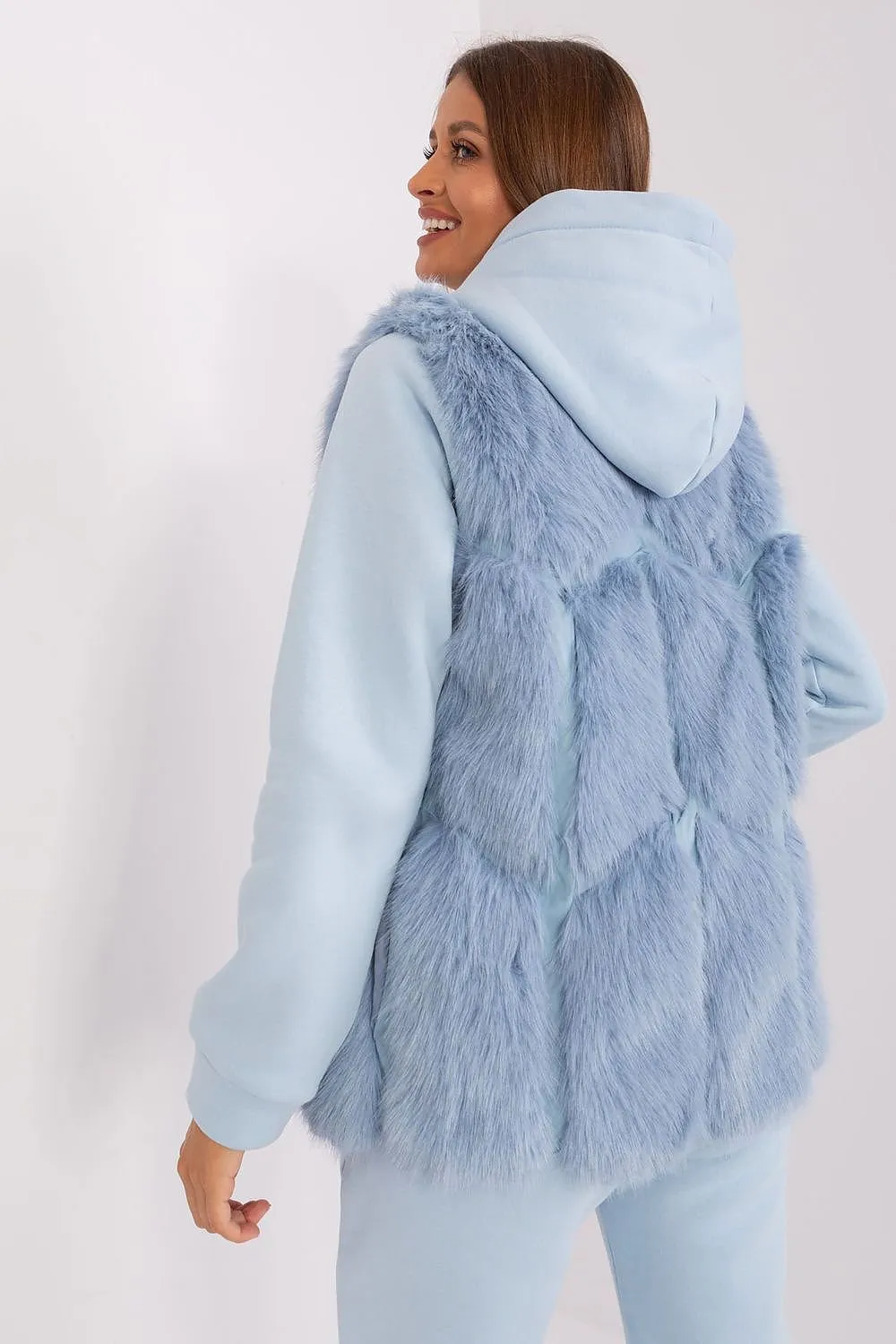 Hook Closure Plush Furry Vest