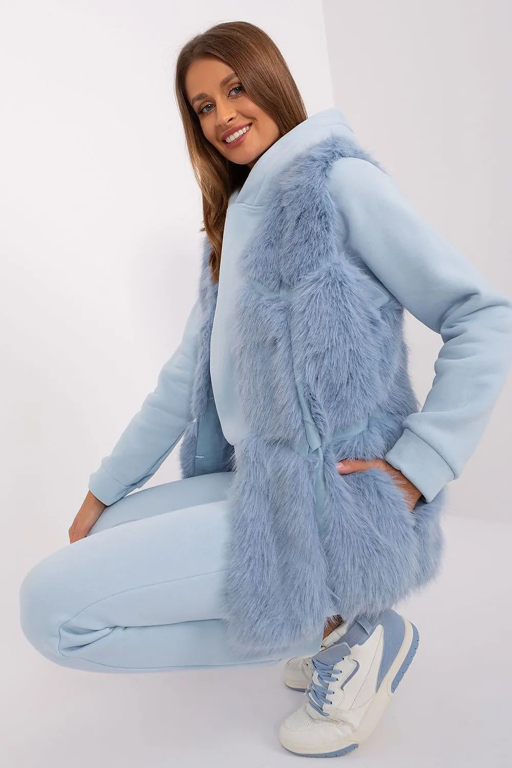 Hook Closure Plush Furry Vest