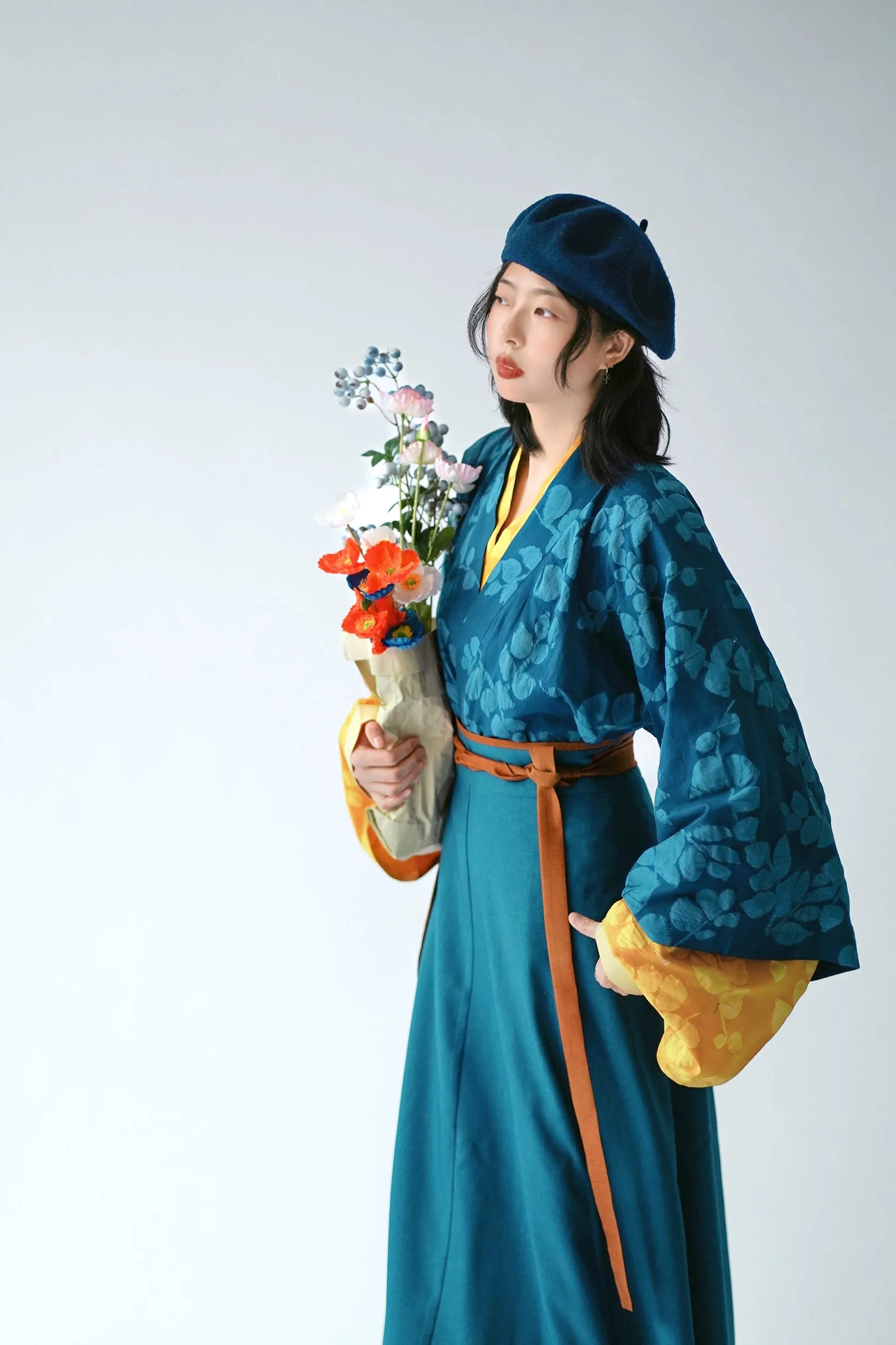 I'm Blue 蓝倒我了 Modernized Jin Dynasty Cotton Jiaoling Poqun Ruqun Set