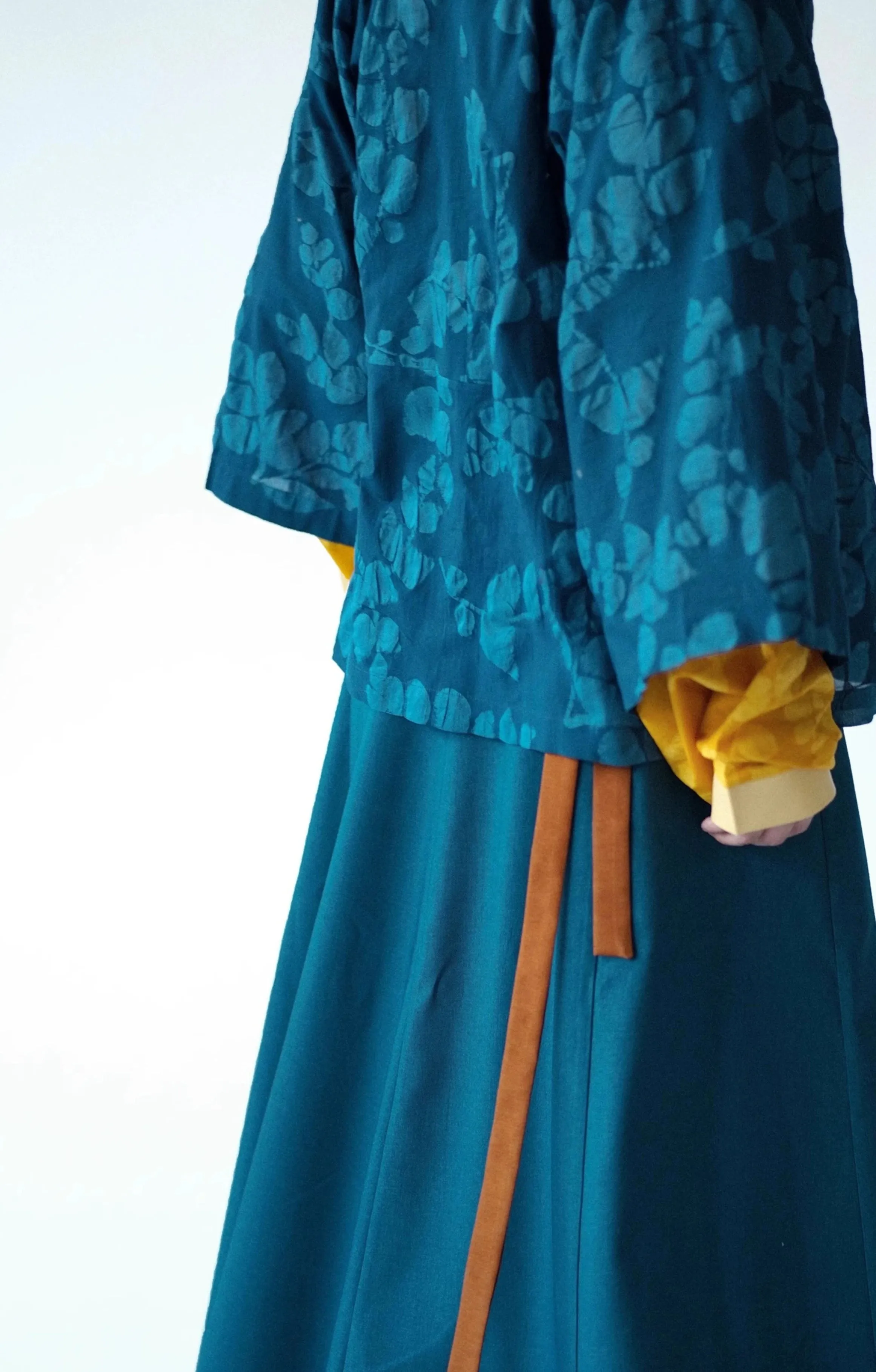 I'm Blue 蓝倒我了 Modernized Jin Dynasty Cotton Jiaoling Poqun Ruqun Set