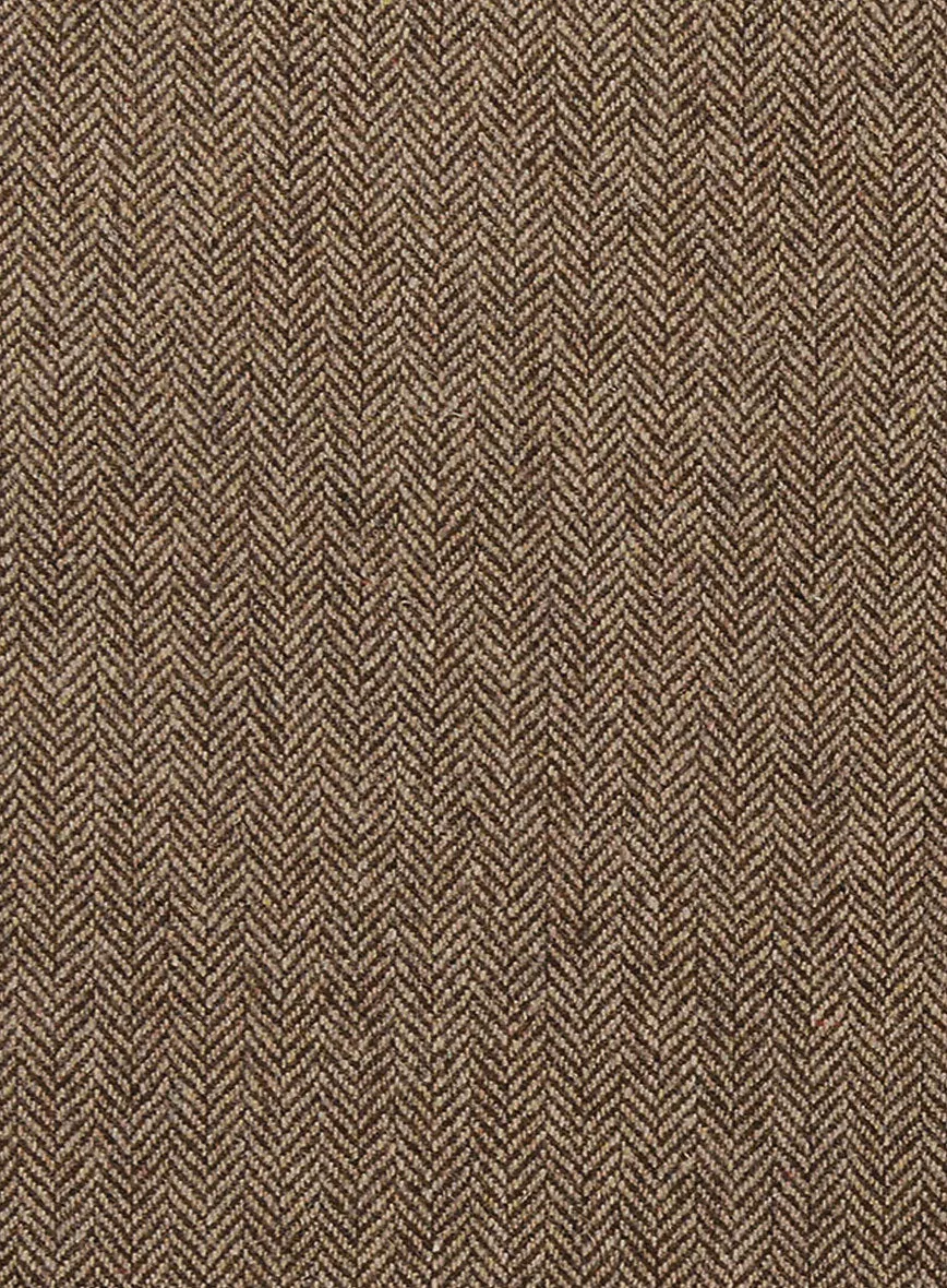 Irish Brown Herringbone Tweed Highland Trousers