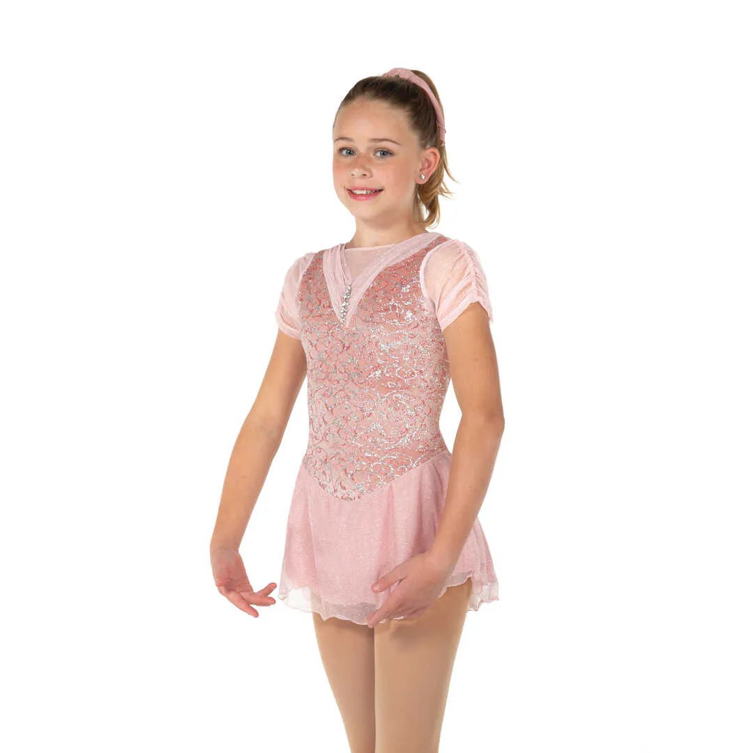 Jerry's Girl's 20 Palest of Roses Figure Skating Dress