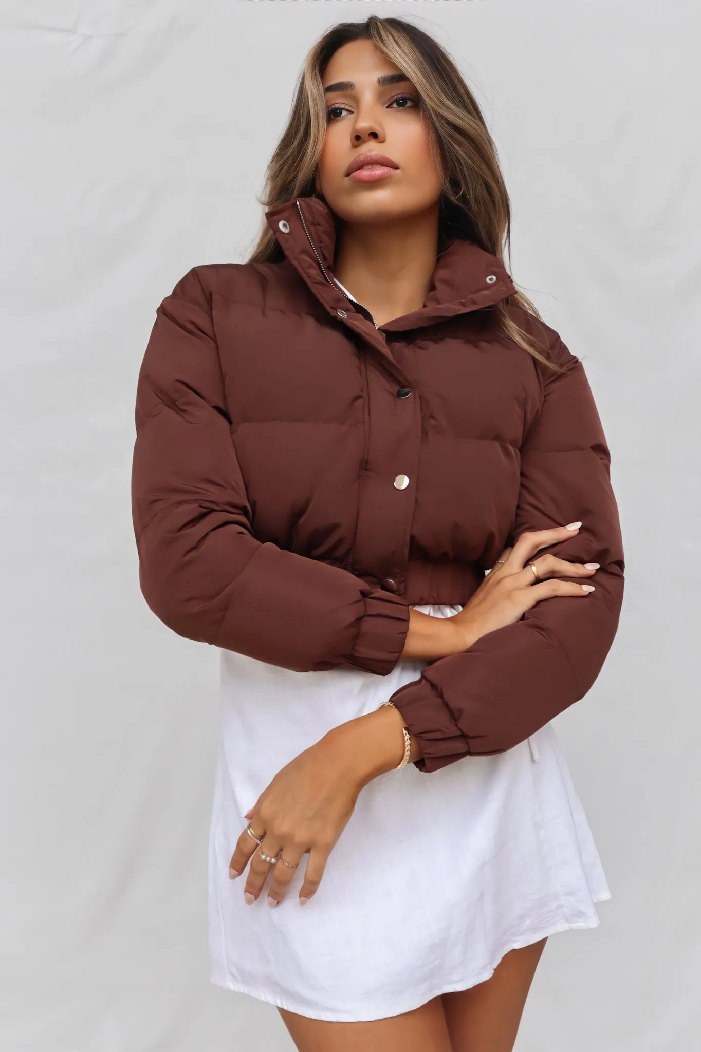 Josette Puffer Jacket - Brown