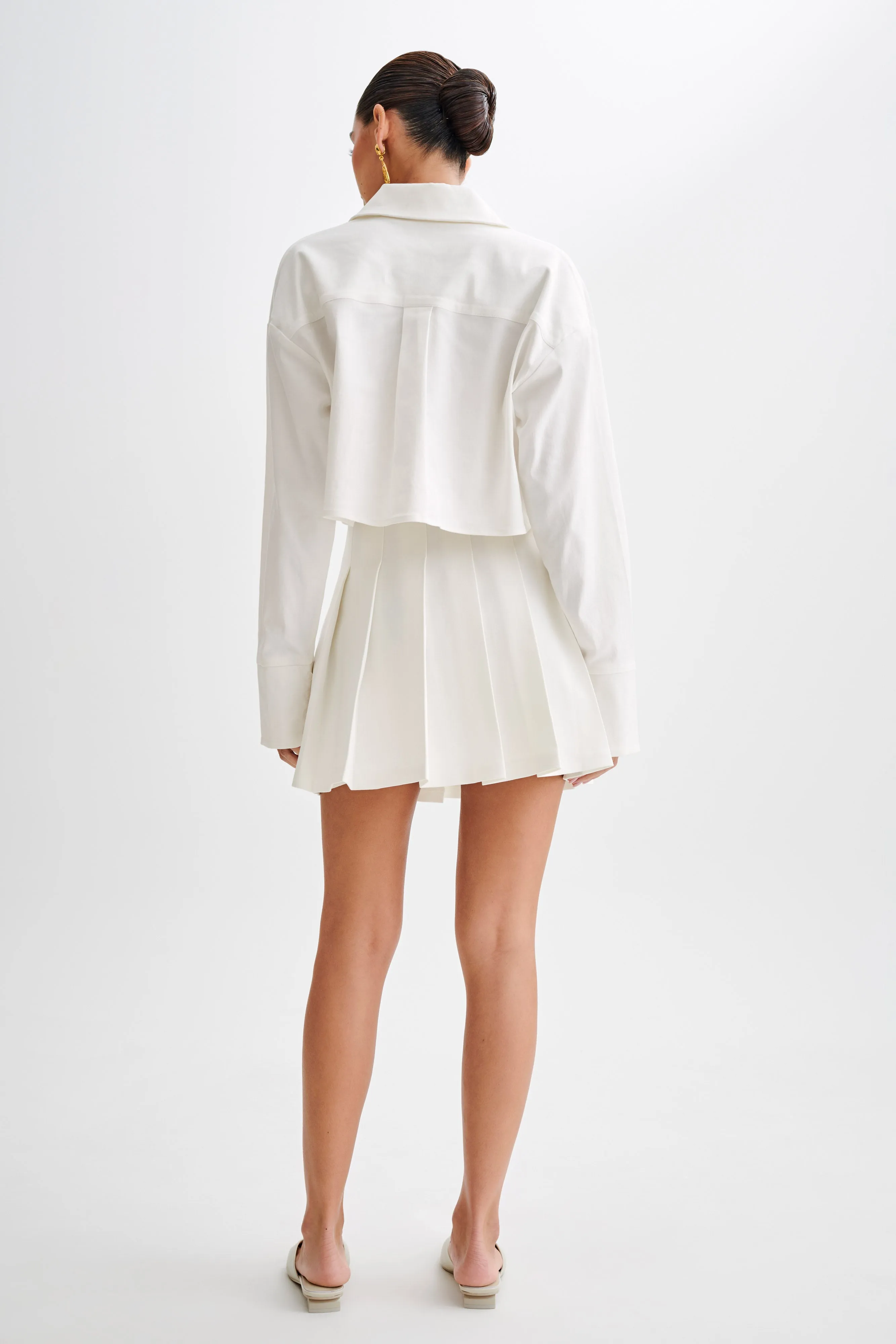 Julianna Cotton Button Up Shirt - White