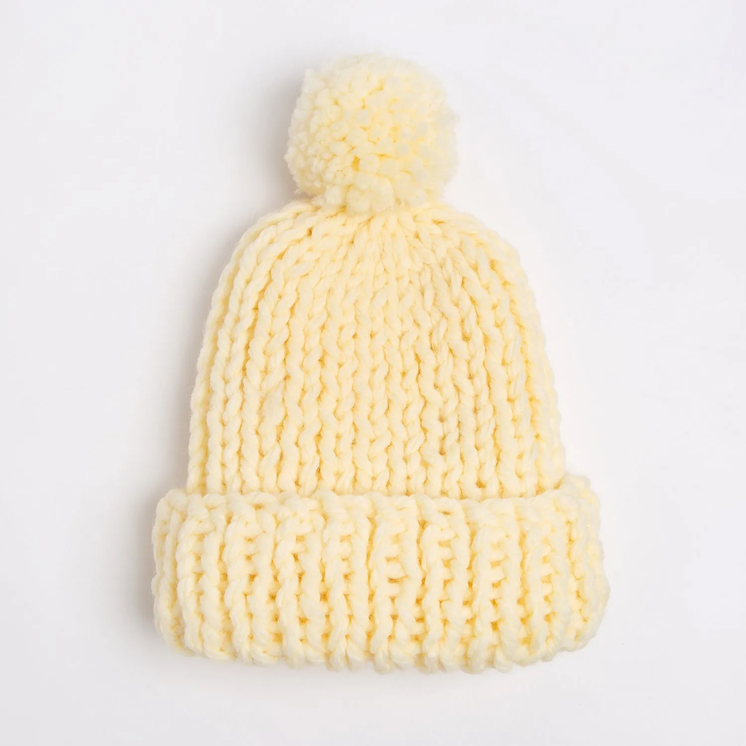 Kids Pom Pom Beanie Hat - Knitting Kit