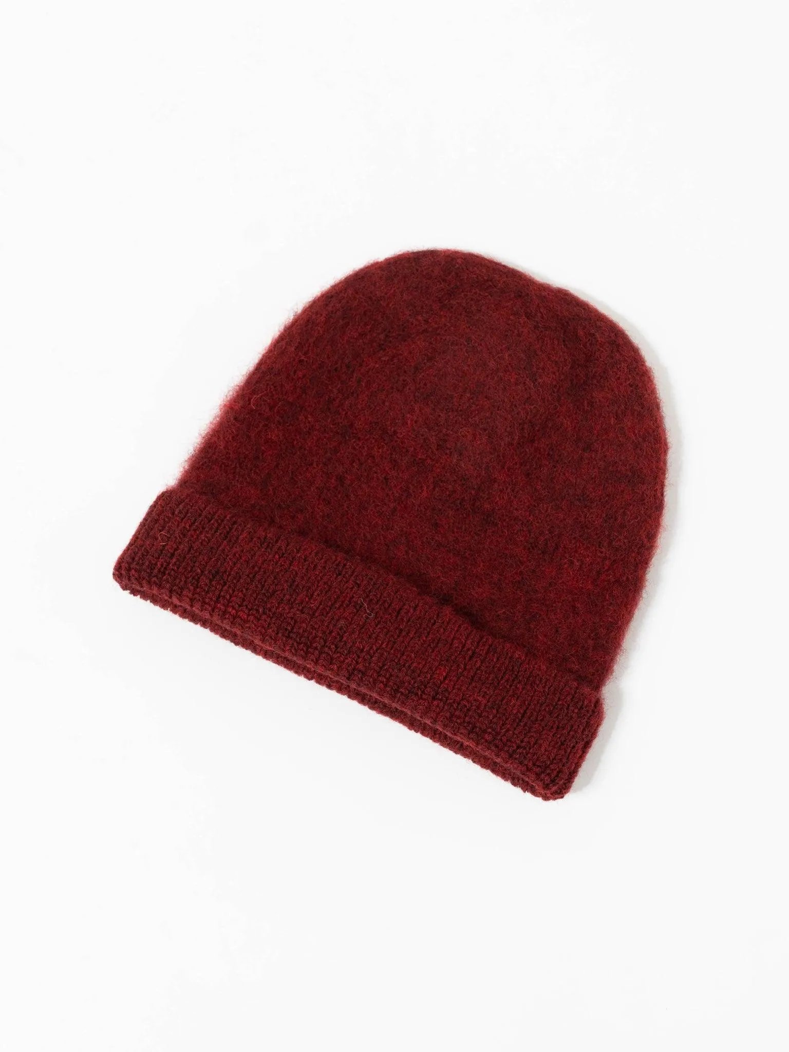 Knit Cap - Charcoal, Wine Red