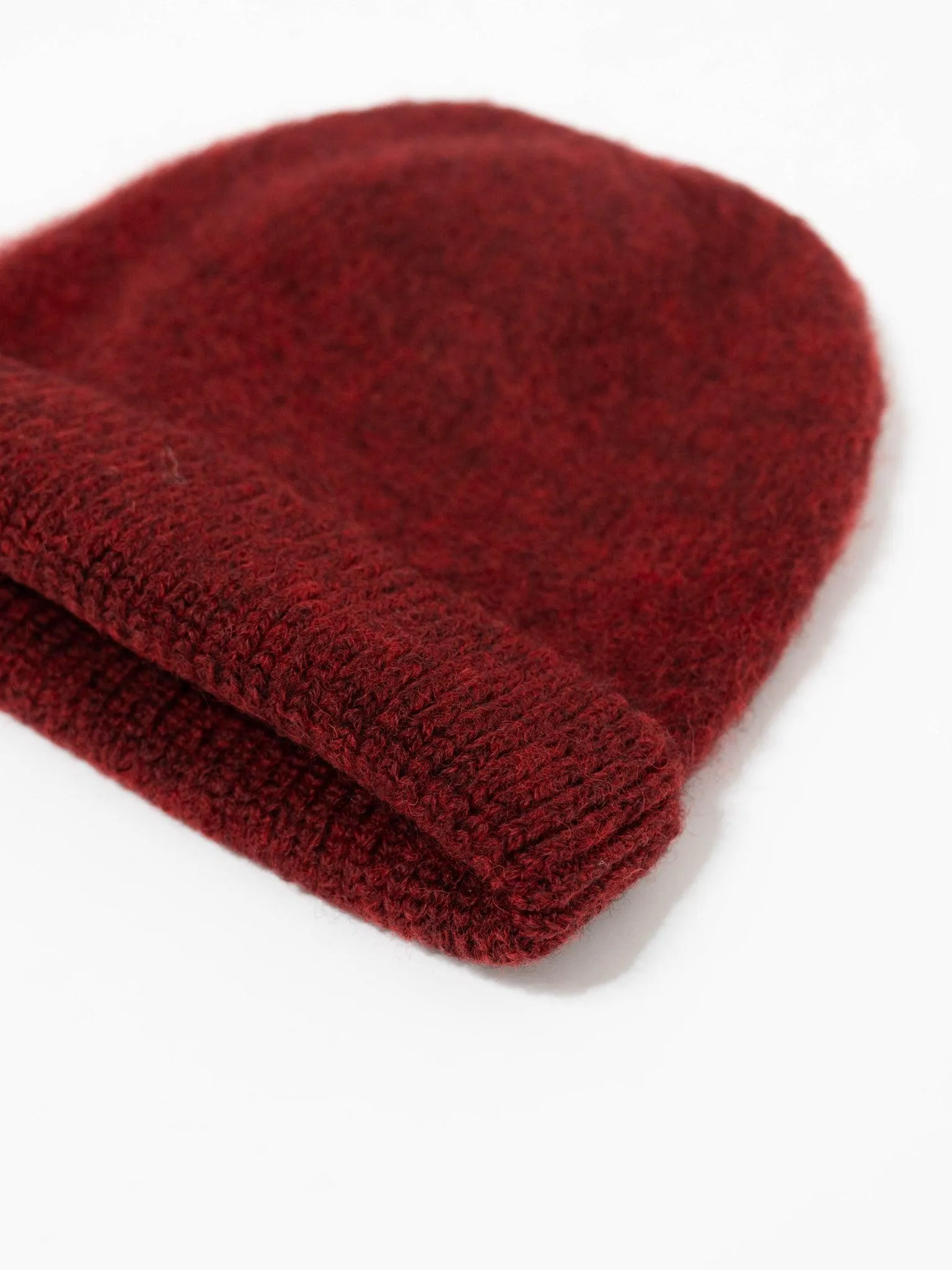 Knit Cap - Charcoal, Wine Red