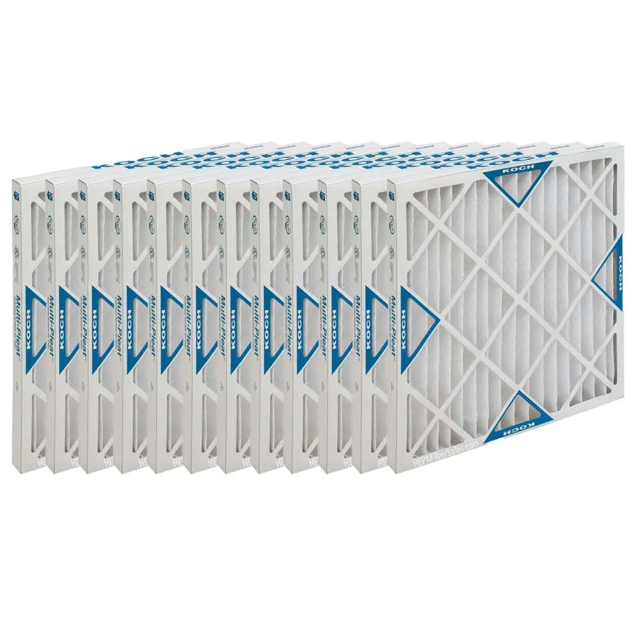 Koch Air Filter 16 x 25 x 2 MERV 8 Pleated Air Filter - 12 Pack