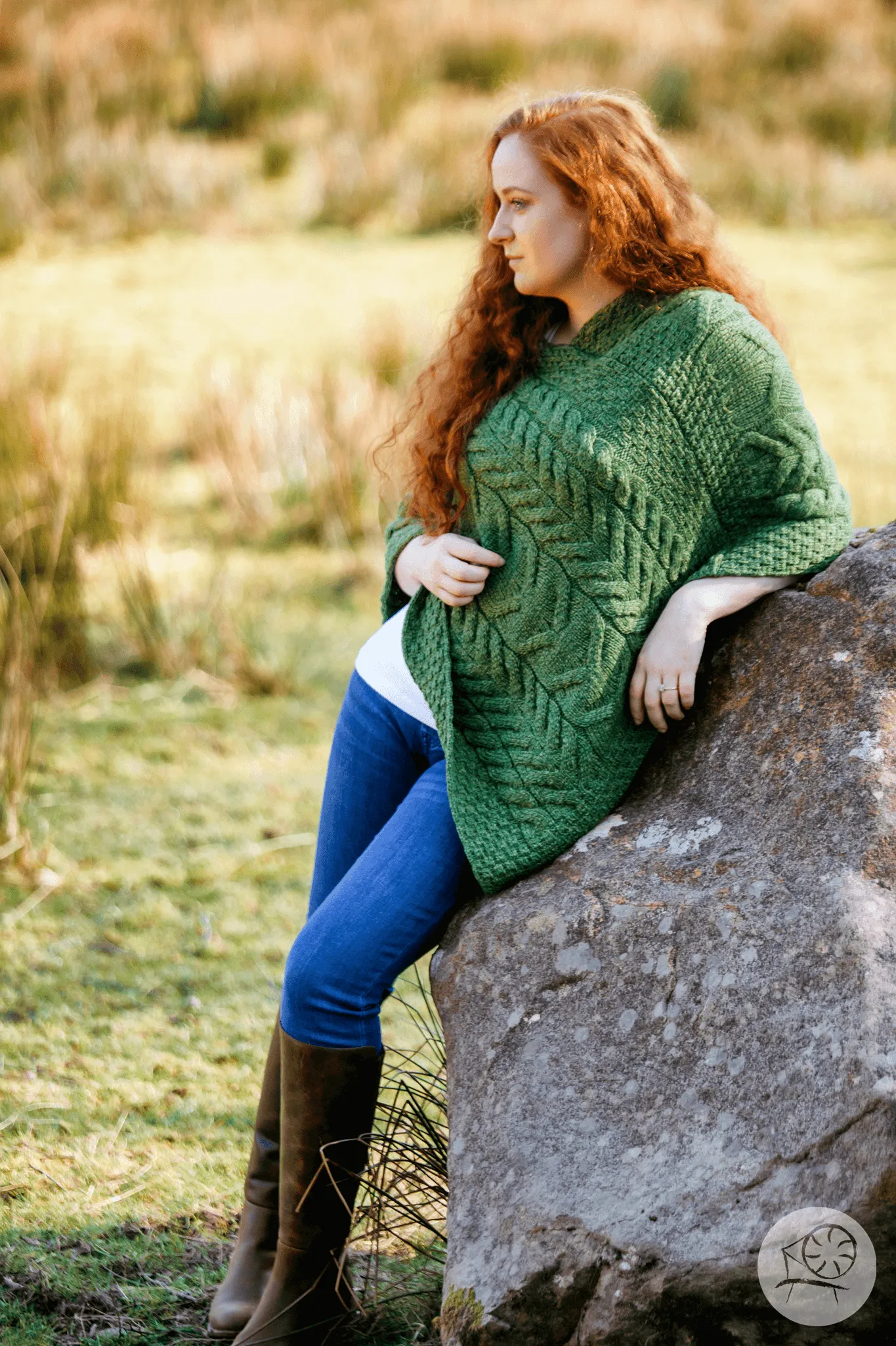 Ladies Supersoft Merino Triangular Poncho.