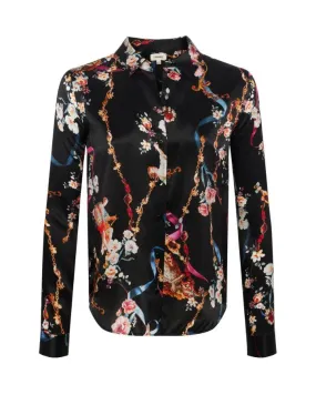 L'Agence Tyler Rococo Angel Print Blouse