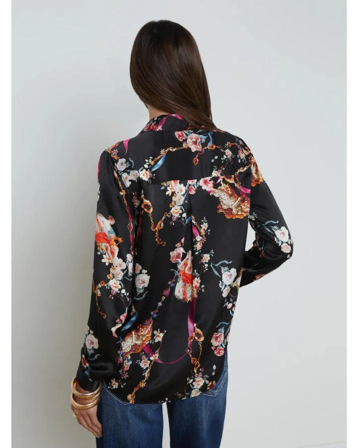 L'Agence Tyler Rococo Angel Print Blouse