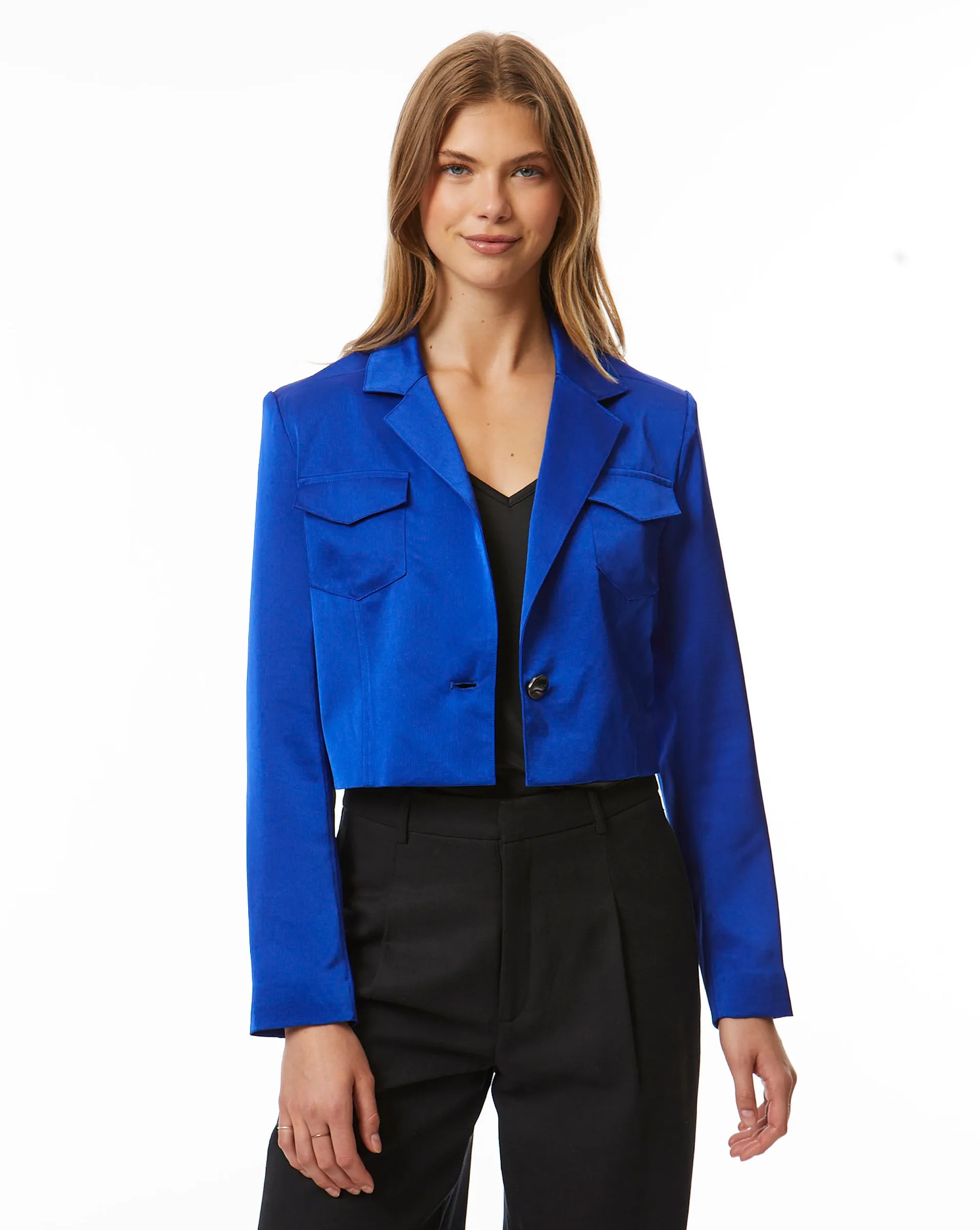 Lapis Cropped Jacket