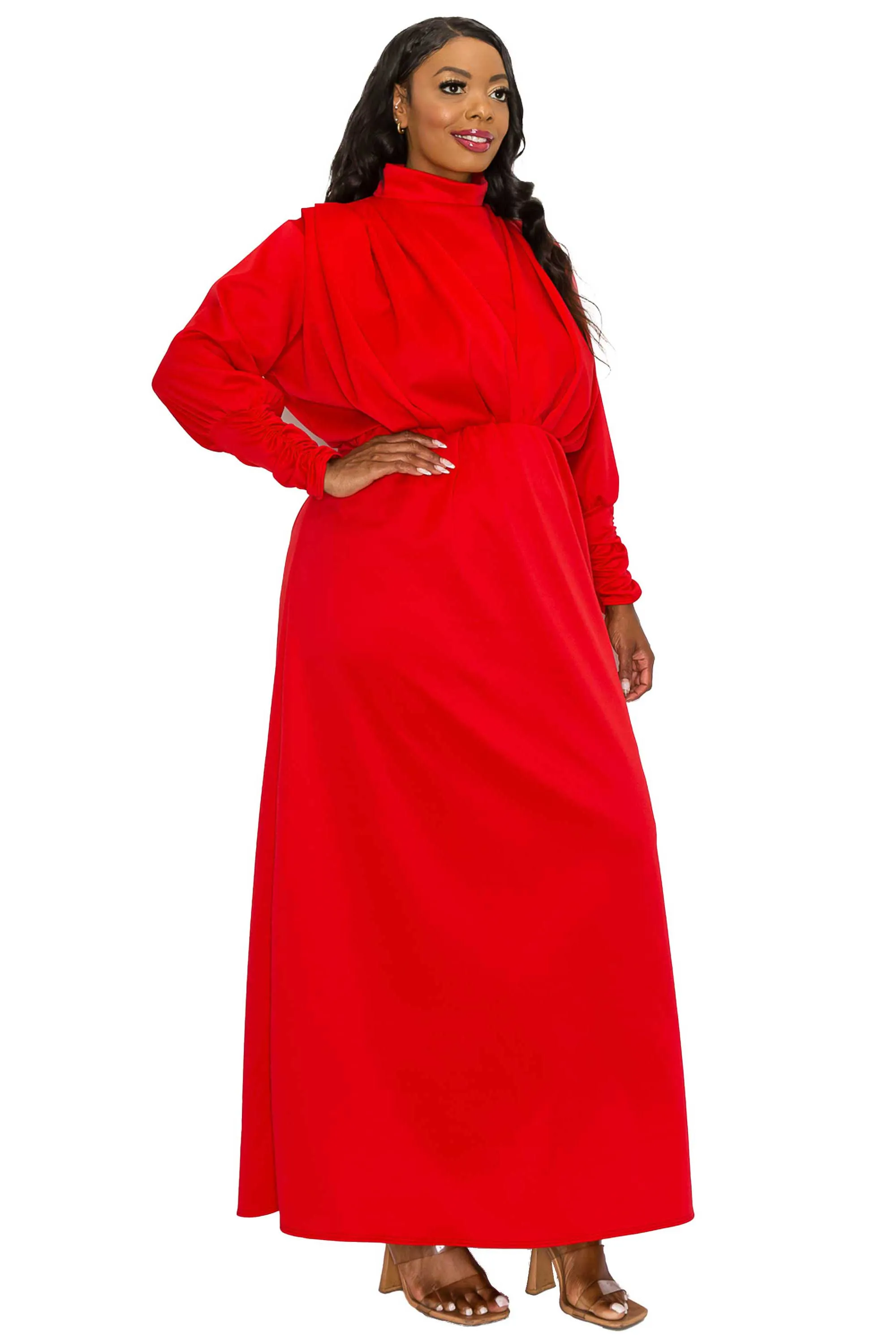 Laufey Pleated Bodice Maxi Dress