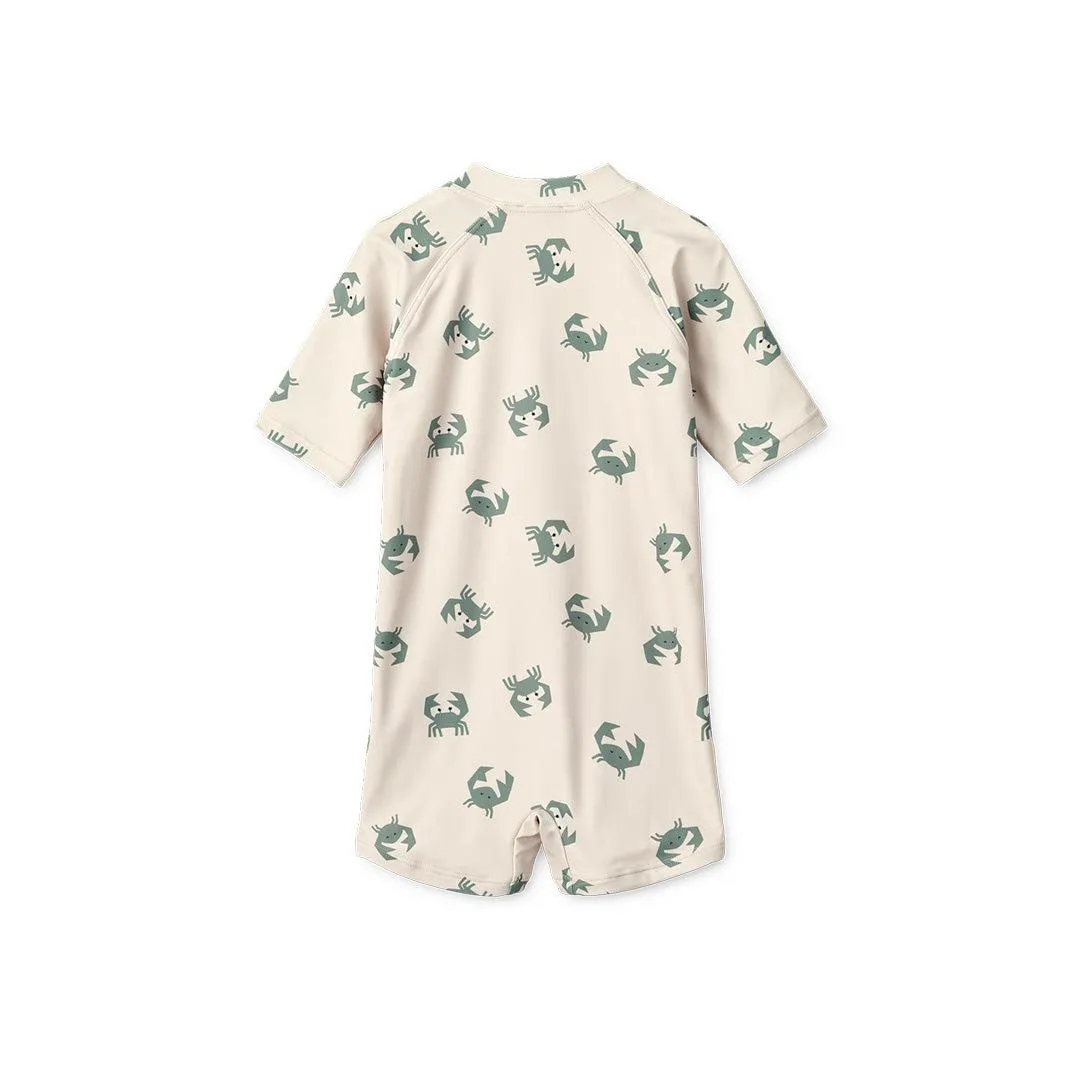 Liewood Max Printed Swim Jumpsuit - Crab - Sandy