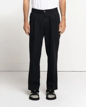 Linen Pleated Pants in Black