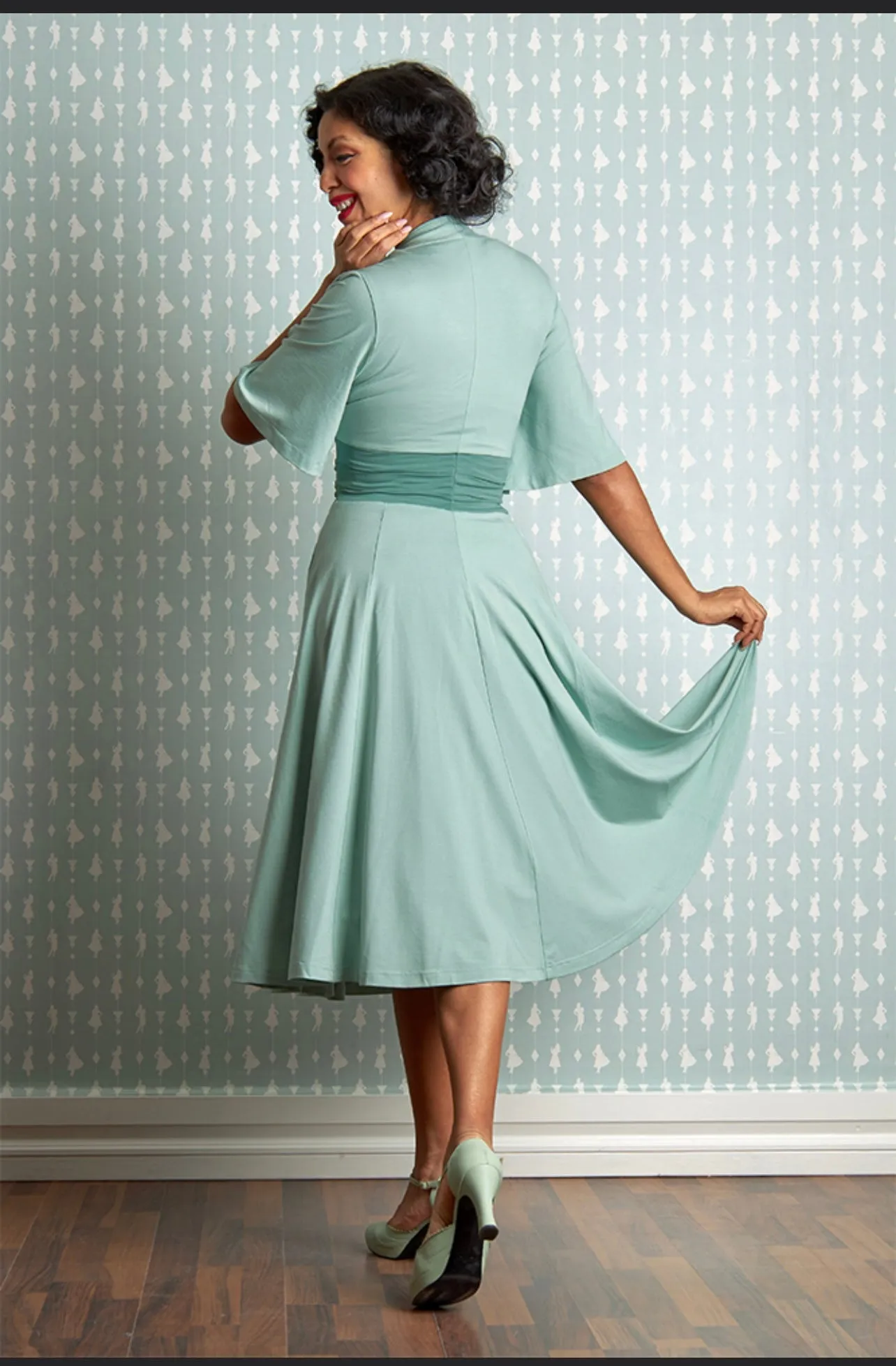 Loila-Minty Soft Summer Dress by Miss Candyfloss