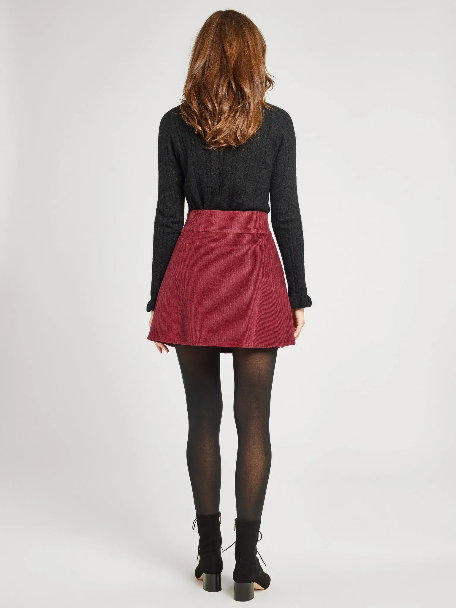 Lorelei Skirt in Raspberry Cord