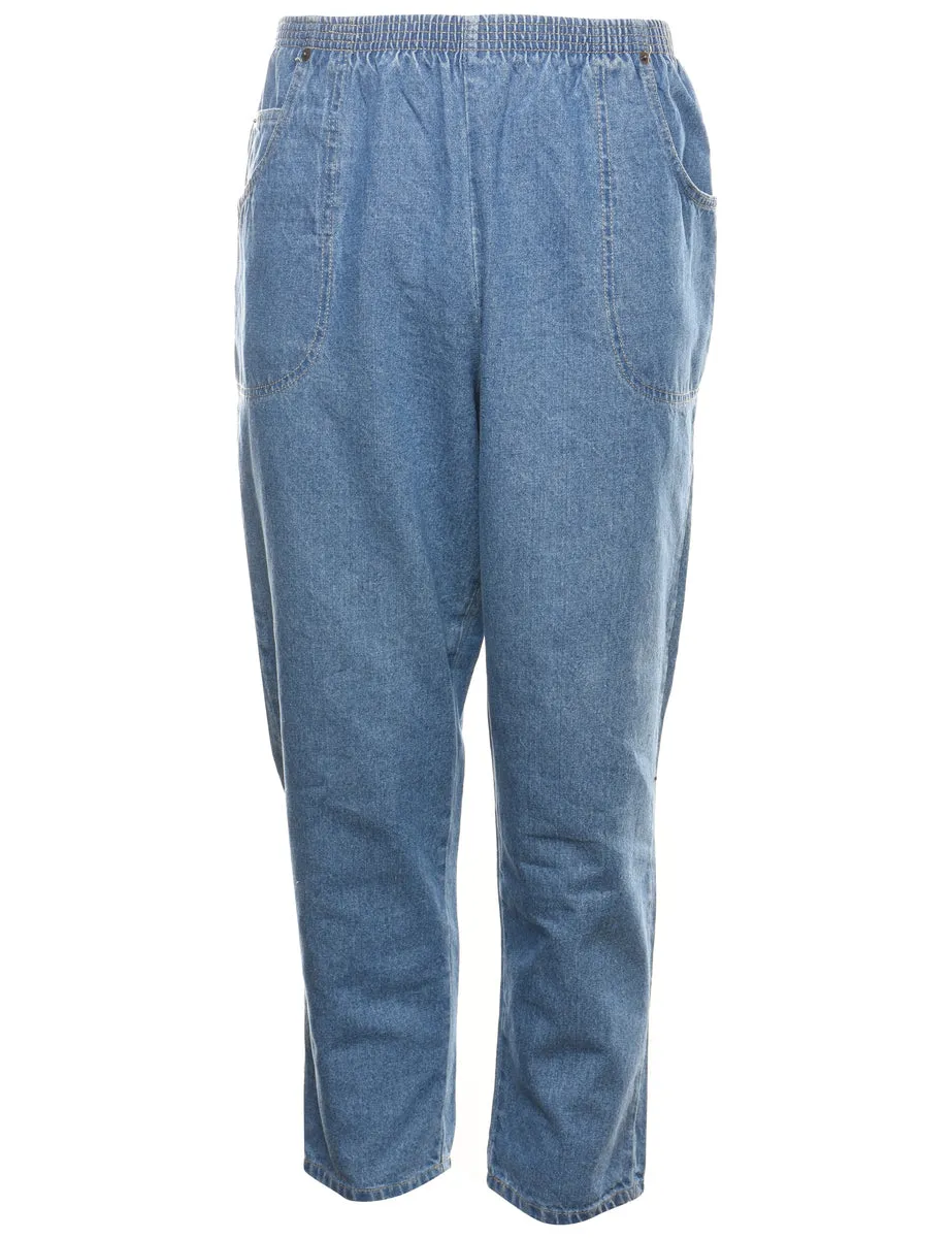 Medium Wash Tapered Denim Trousers - W30 L25