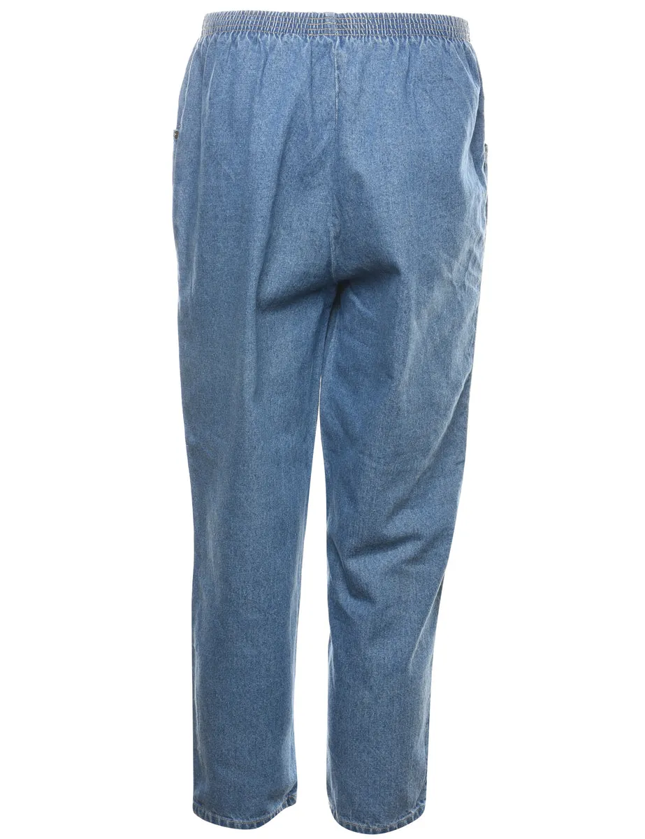 Medium Wash Tapered Denim Trousers - W30 L25